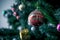 Christmas decorations,balls on the Christmas tree