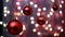 Christmas decorations, bokeh background, out of focus lights