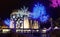 Christmas decorations on Catalonia Square in Barcelona, Spain