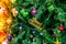 Christmas decorations,gift,balls on the Christmas tree
