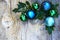 Christmas decorations with holly leaves