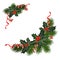 Christmas decorations with holly and red berries