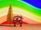 Christmas decorations on a lgbt lights background