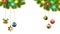 Christmas Decorations And Lights On Transparent Background