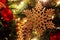 Christmas decorations (snowflake on a Christmas tree with illumination)