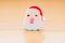 Christmas decorative doll of santa claus on wood