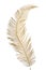 Christmas decorative golden feather