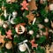 Christmas decorative winter tree - toys, garlands on the tree