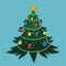 Christmas decrative pine tree pictures