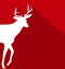 Christmas deer flat designs background