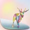 Christmas Deer trendy hipster style geometric shap