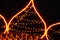 Christmas defocus lights, festive decor elements. City illumination