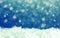 Christmas defocused holiday background, snow and snowflakes