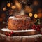 Christmas desserts,raditional Christmas Beautifully cake decorated