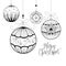 Christmas detailed baubles garland.