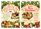 Christmas dinner festive banner of winter holidays