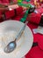 Christmas dinner after the party. Messy table, empty plate.