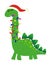 Christmas Dino - Cute brontosaurus to tangled in christmas lights