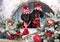 Christmas dog dachshund, New Year`s puppy