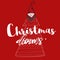 Christmas Dreams Gift Label in Red