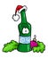 Christmas drink champagne celebration bottle cartoon