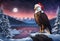 Christmas - Eagle Santa Claus hat - AI generated