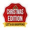 Christmas edition sticker or label