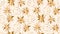 Christmas elegant rosy and gold stars pattern