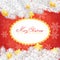 Christmas elements invitation golden card