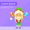 Christmas Elf Female Cartoon Character Little Gril