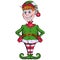 Christmas elf. Set of different elves for christmas. Different new year characters. Santa Claus helpers. New Year characters