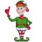 Christmas elf. Set of different elves for christmas. Different new year characters. Santa Claus helpers. New Year characters