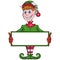 Christmas elf. Set of different elves for christmas. Different new year characters. Santa Claus helpers. New Year characters