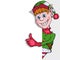 Christmas elf. Set of different elves for christmas. Different new year characters. Santa Claus helpers. New Year characters