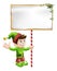 Christmas elf with sign