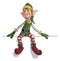 Christmas Elf Sitting on Edge