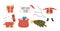 Christmas Enchanting Set, Featuring Festive Decor, Santa Claus Costume, Decorated Pine Tree, Banner and Garland