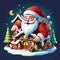 Christmas eve santa gift giving elf workshop happy present