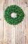 Christmas evergreen wreath decoration wooden background