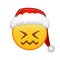 Christmas expression of shame face Large size of yellow emoji smile