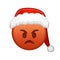 Christmas face pouting lips Large size of red emoji smile