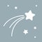 Christmas fallig star icon isolated