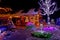 Christmas fantasy - lodge and tree lights