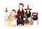 Christmas farm animals group