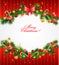 Christmas festive background with fir tree