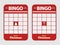 Christmas festive blank decorated bingo cards
