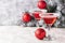 Christmas festive cocktail red martini