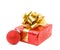 Christmas festive gifts and red bauble