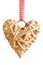 Christmas festive heart over white background