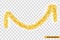 Christmas festive traditional decorations golden lush tinsel. Xmas Detailed wide ribbon garland . Holiday realistic decor